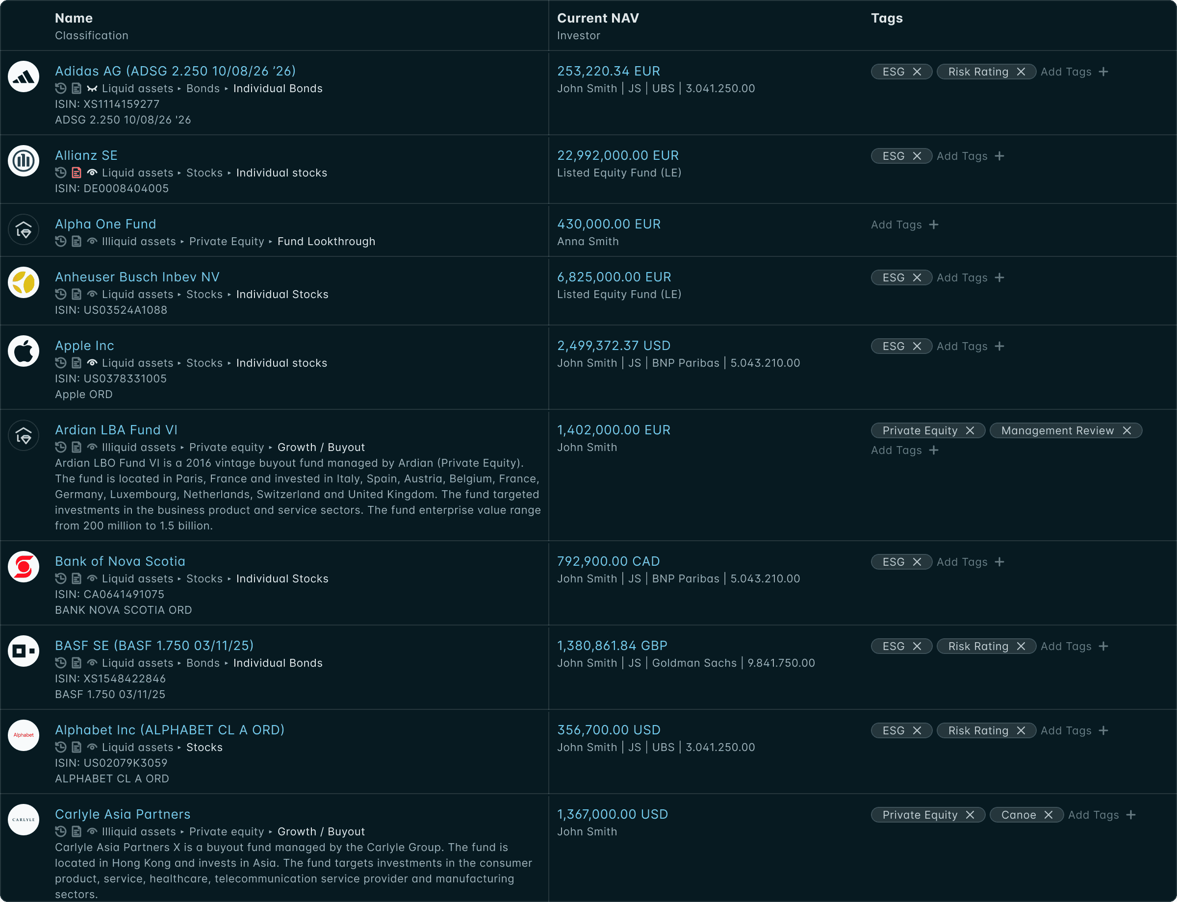 QPLIX WEALTH MANAGEMENT SOFTWARE visual data 2